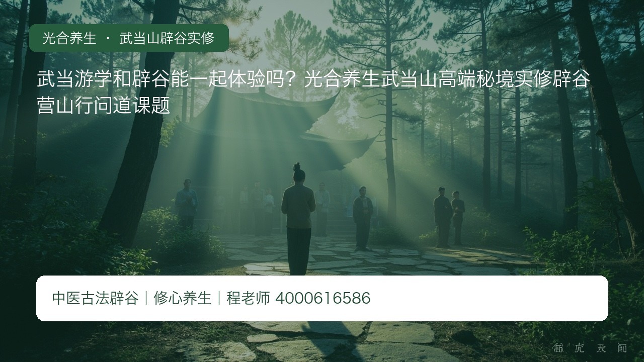 武当游学和辟谷能一起体验吗?光合养生武当山高端秘境实修辟谷营山行问道课题