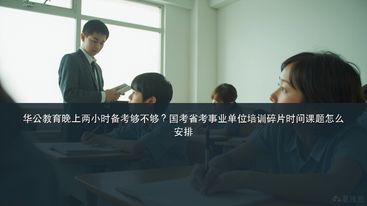 华公教育晚上两小时备考够不够?国考省考事业单位培训碎片时间课题怎么安排