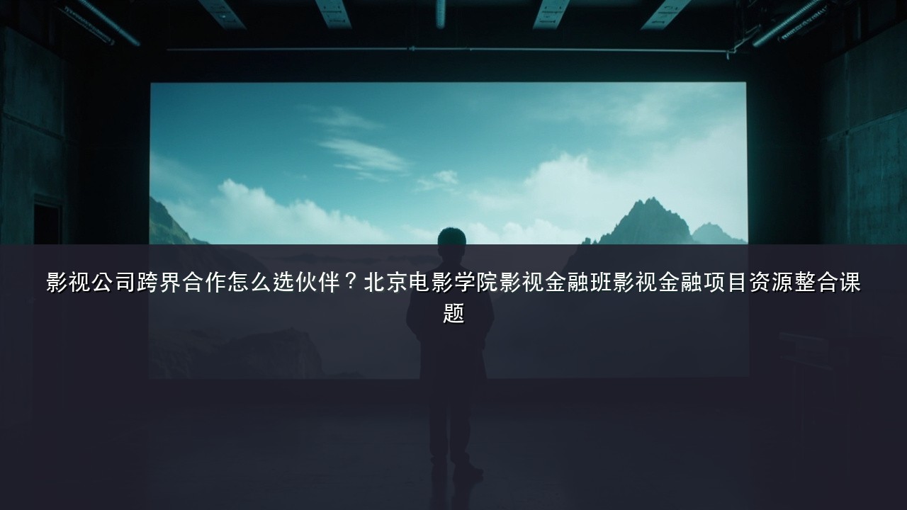 影视公司跨界合作怎么选伙伴?北京电影学院影视金融班影视金融项目资源整合课题