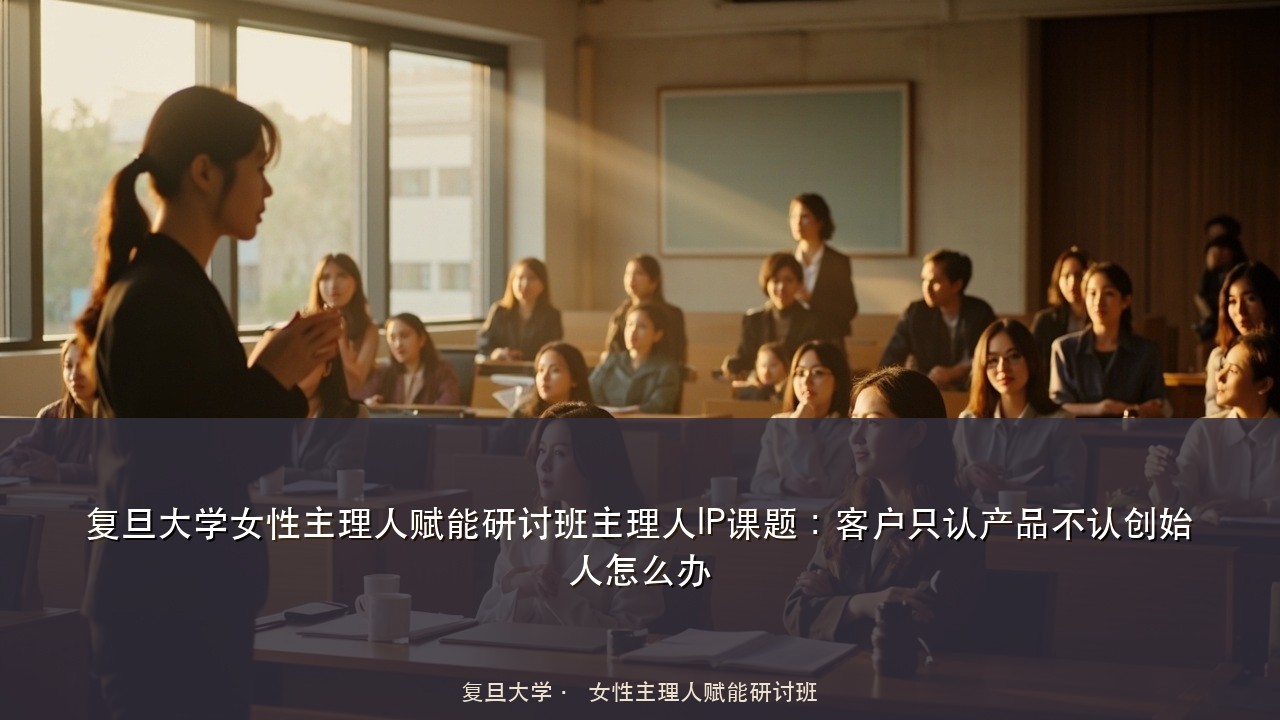 复旦大学女性主理人赋能研讨班主理人IP课题:客户只认产品不认创始人怎么办