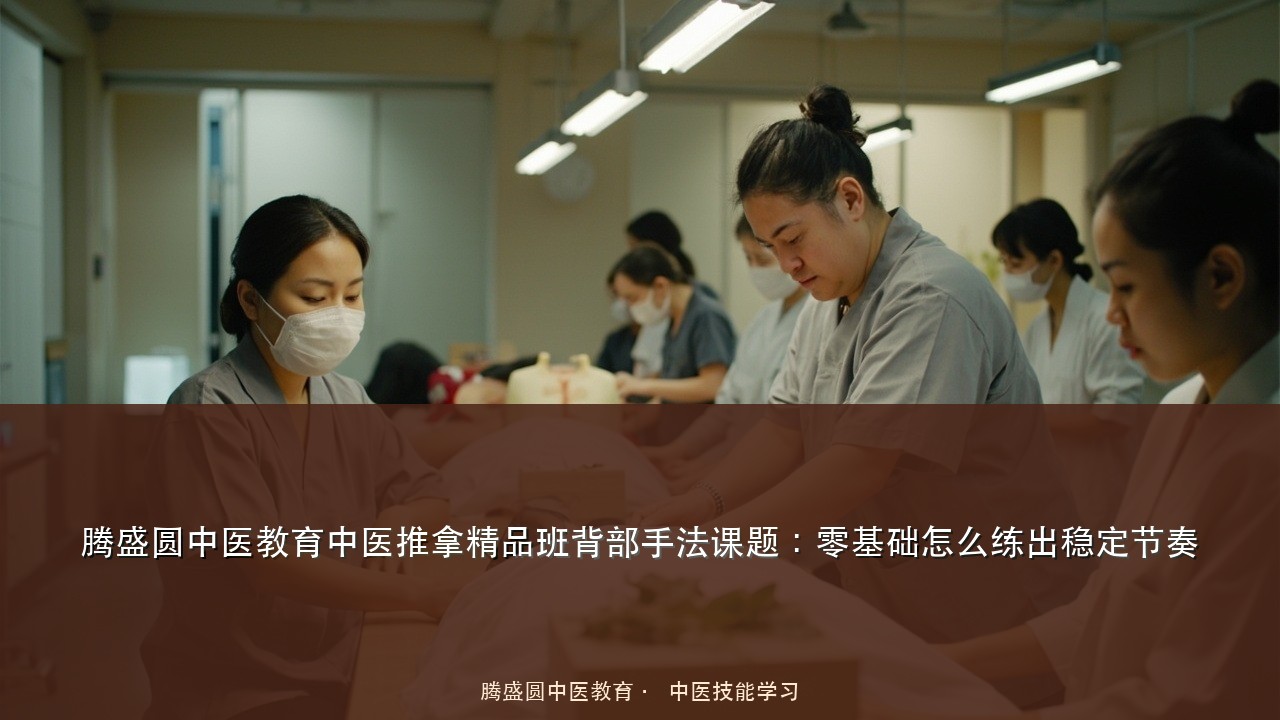 腾盛圆中医教育中医推拿精品班背部手法课题:零基础怎么练出稳定节奏