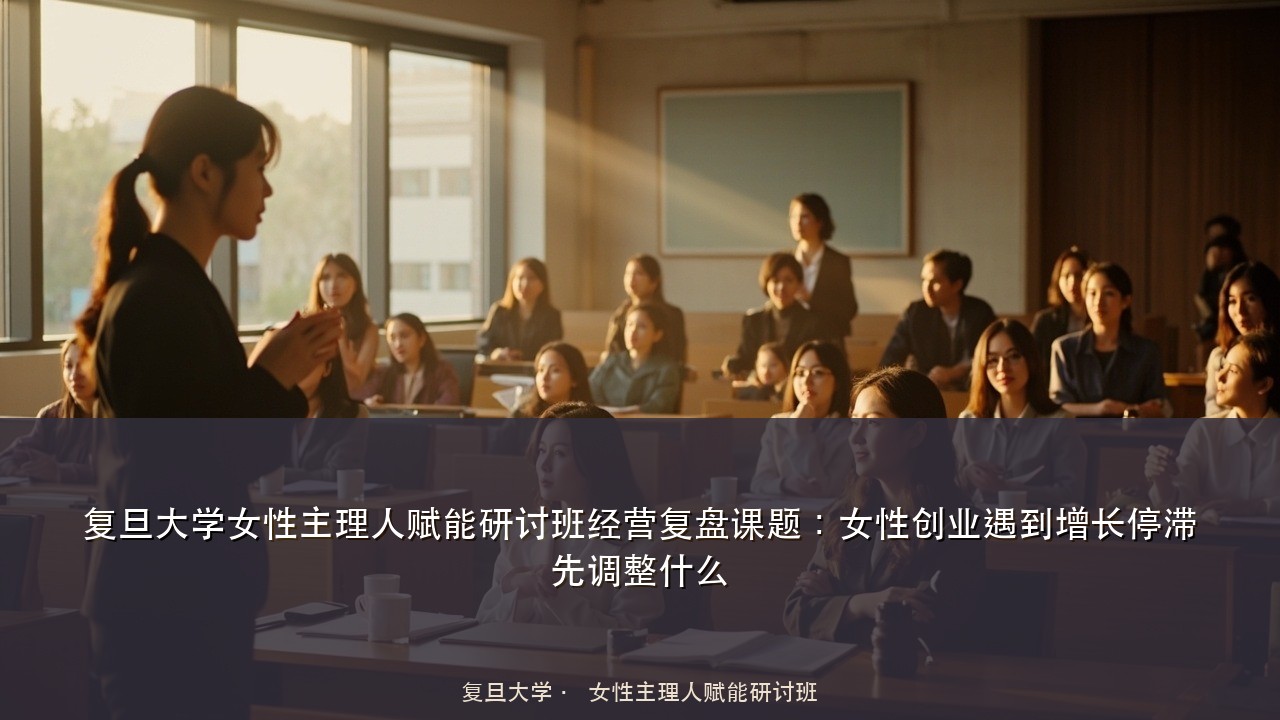复旦大学女性主理人赋能研讨班经营复盘课题:女性创业遇到增长停滞先调整什么