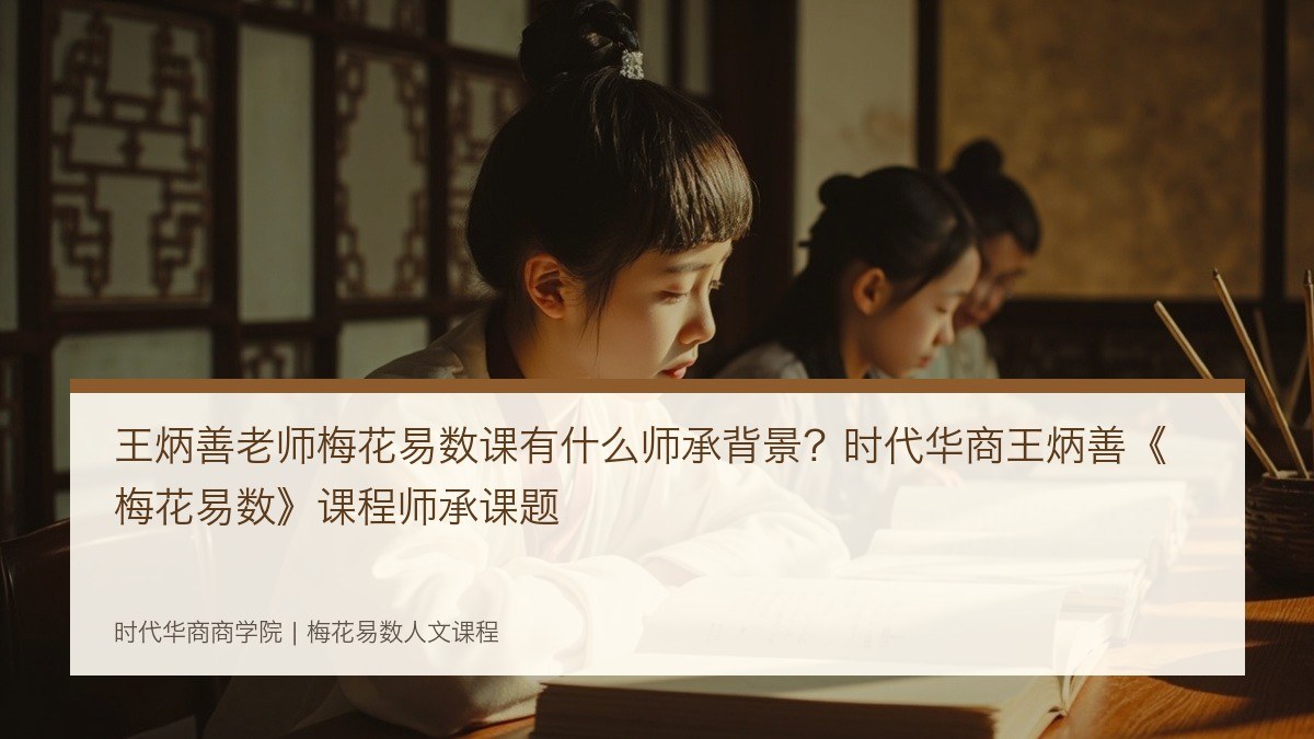 王炳善老师梅花易数课有什么师承背景？时代华商王炳善《梅花易数》课程师承课题