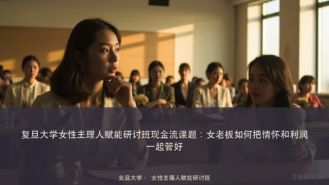 复旦大学女性主理人赋能研讨班现金流课题：女老板如何把情怀和利润一起管好