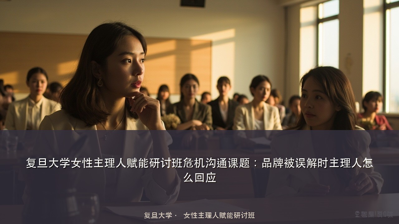 复旦大学女性主理人赋能研讨班危机沟通课题:品牌被误解时主理人怎么回应