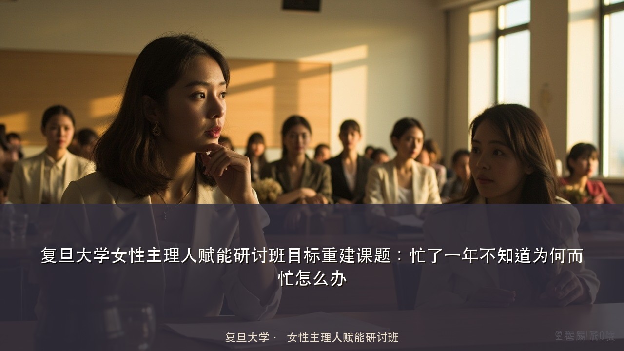 复旦大学女性主理人赋能研讨班目标重建课题:忙了一年不知道为何而忙怎么办
