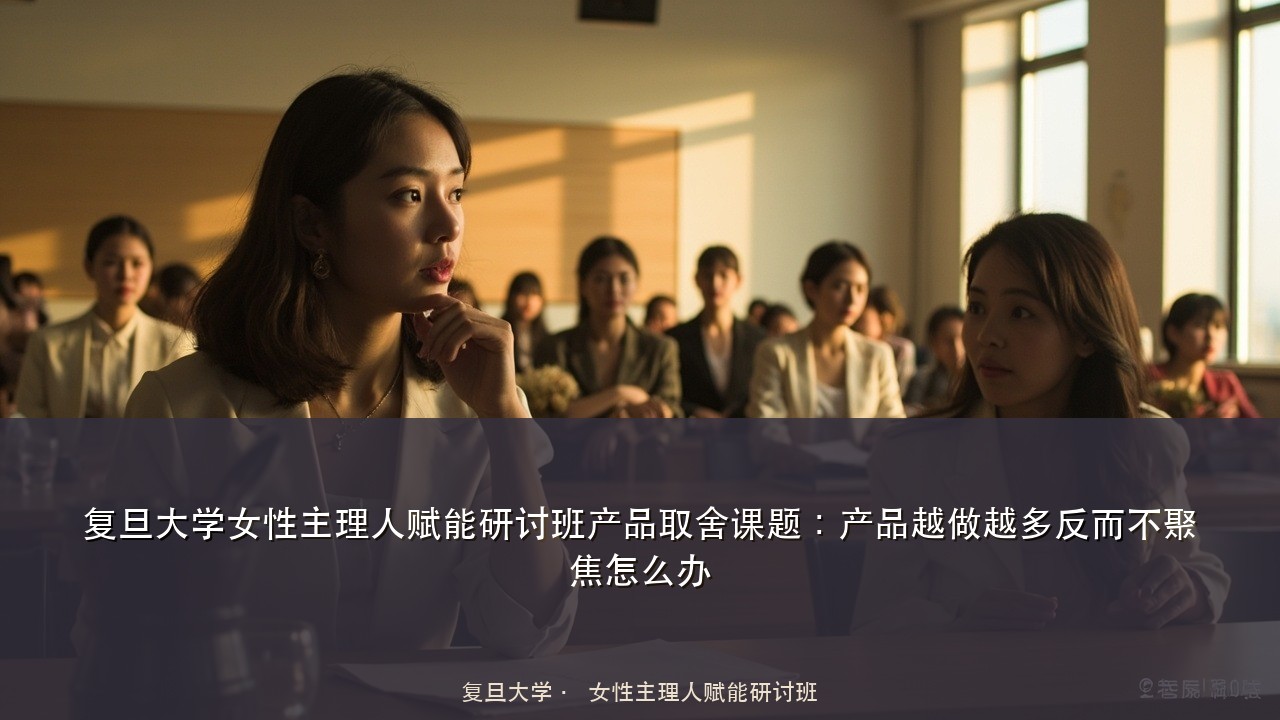 复旦大学女性主理人赋能研讨班产品取舍课题:产品越做越多反而不聚焦怎么办