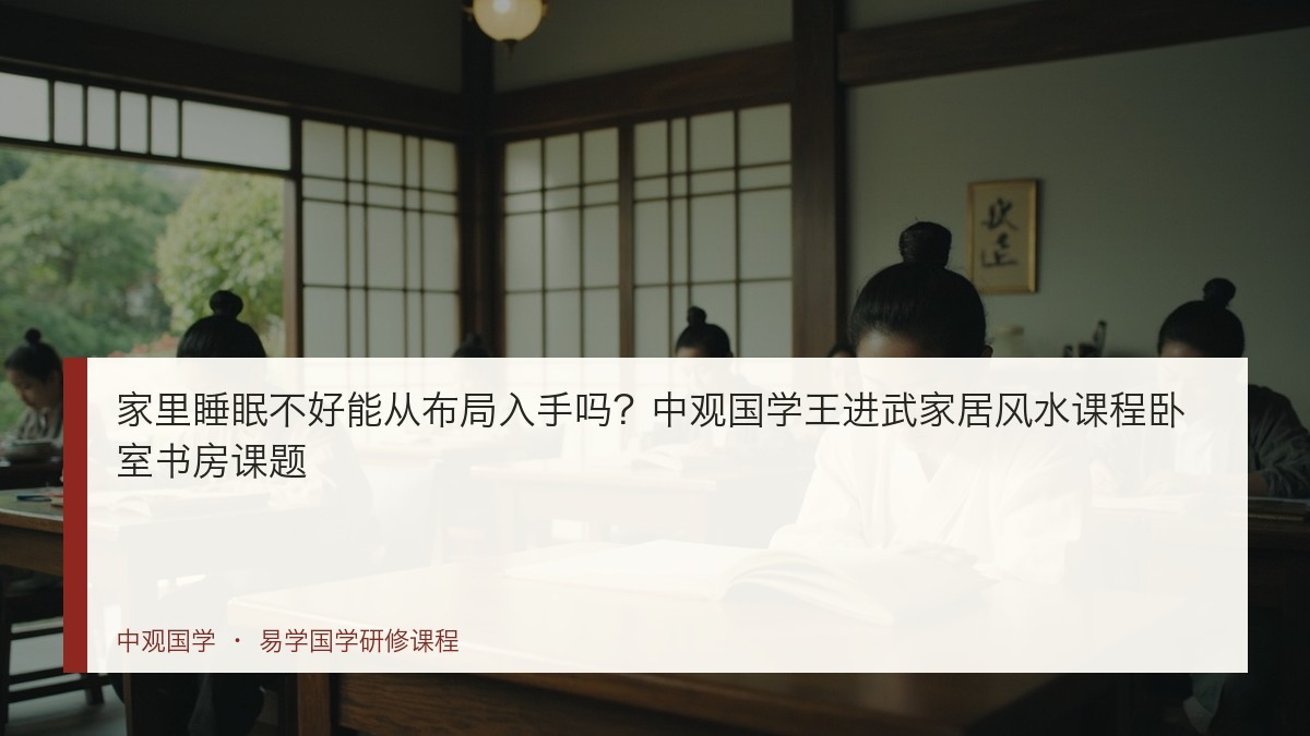 家里睡眠不好能从布局入手吗?中观国学王进武家居风水课程卧室书房课题