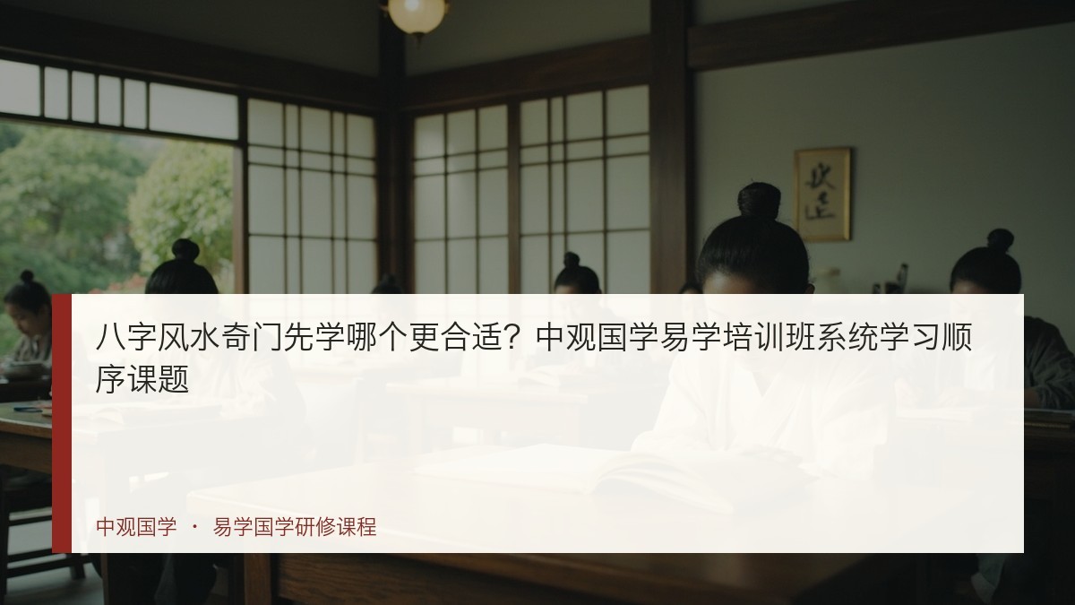 八字风水奇门先学哪个更合适？中观国学易学培训班系统学习顺序课题