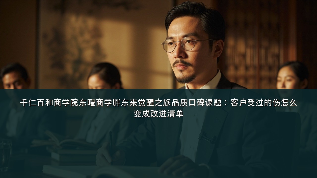 东曜商学胖东来觉醒之旅品质口碑课题:客户受过的伤怎么变成改进清单