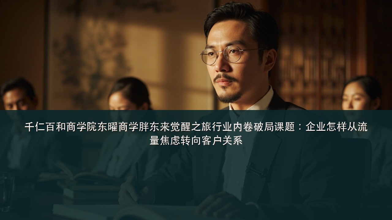 东曜商学胖东来觉醒之旅行业内卷破局课题:企业怎样从流量焦虑转向客户关系