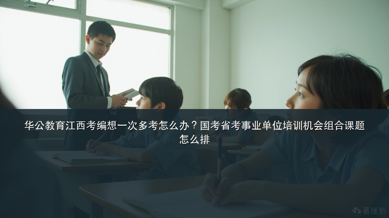 华公教育江西考编想一次多考怎么办?国考省考事业单位培训机会组合课题怎么排