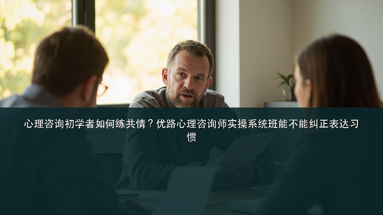 心理咨询初学者如何练共情?优路心理咨询师实操系统班能不能纠正表达习惯