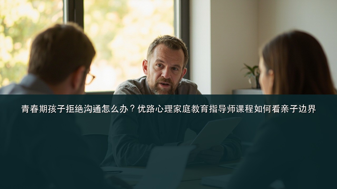 青春期孩子拒绝沟通怎么办?优路心理家庭教育指导师课程如何看亲子边界