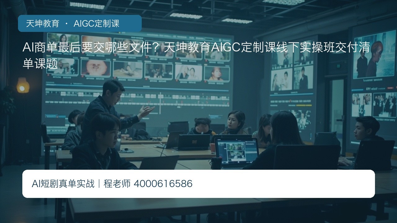 AI商单最后要交哪些文件?天坤教育AIGC定制课线下实操班交付清单课题