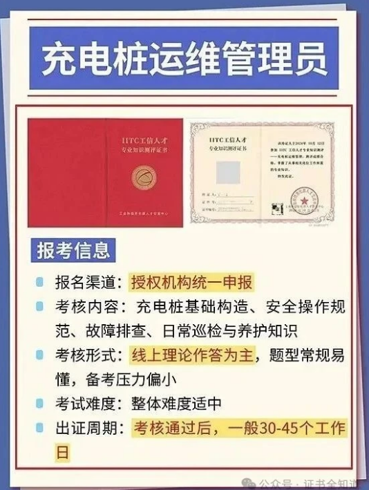 中培华创充电桩运维管理员证书课程