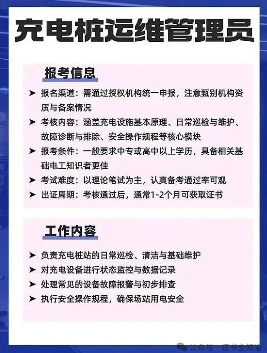 中培华创充电桩运维管理员证书课程