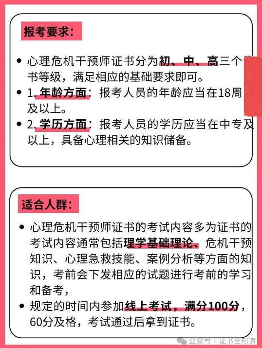 中培华创心理危机干预师证书课程