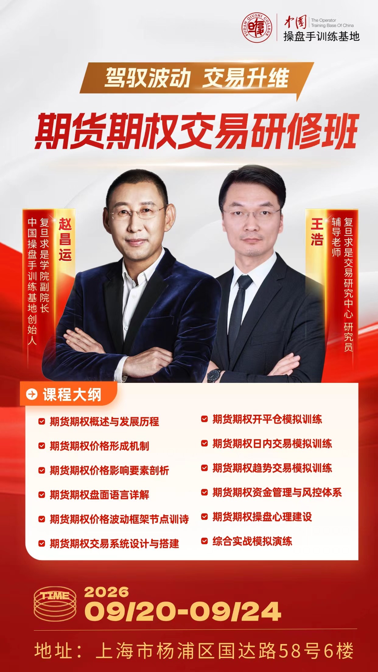 复旦求是期货期权研修班讲交易系统设计吗？交易框架搭建和实战模拟详解
