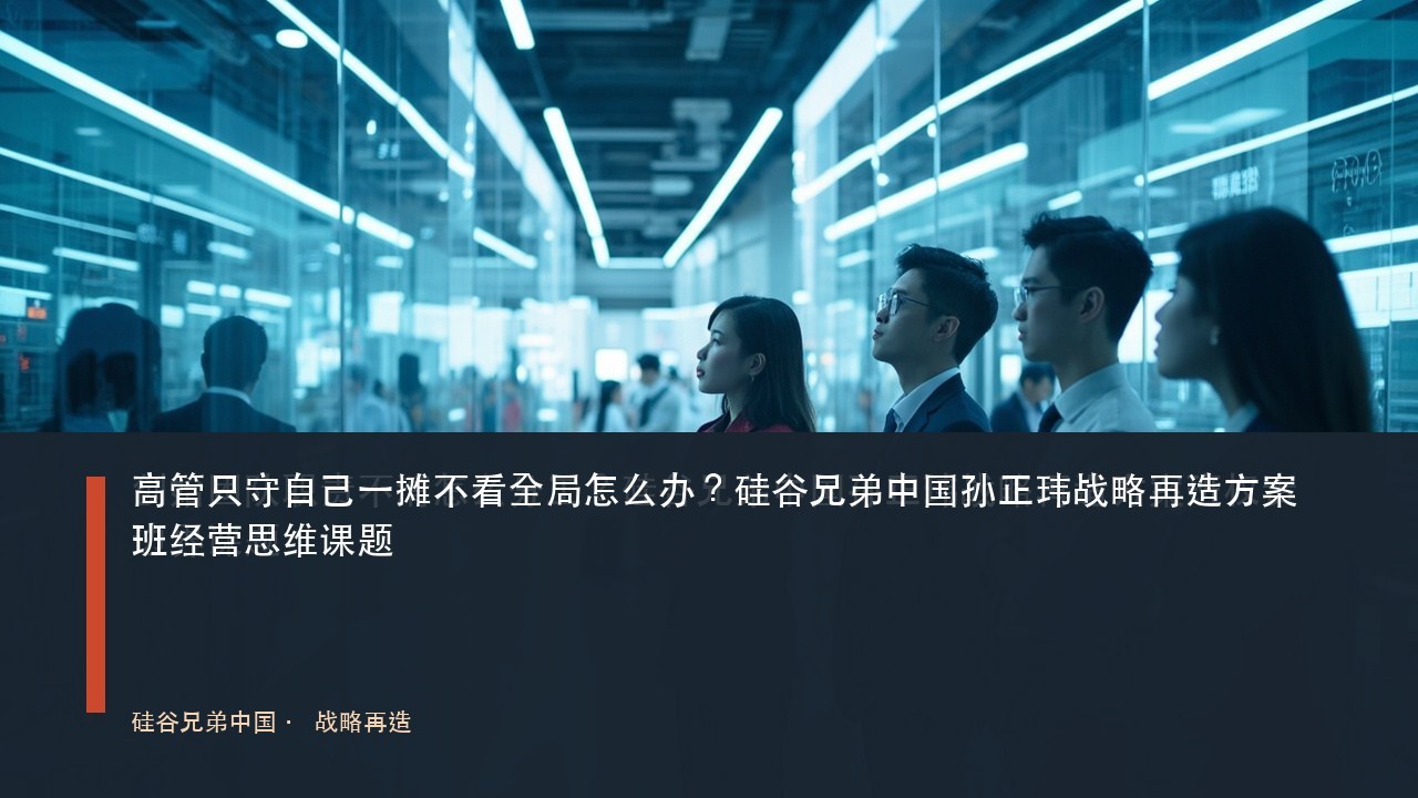 高管只守自己一摊不看全局怎么办?硅谷兄弟中国孙正玮战略再造方案班经营思维课题