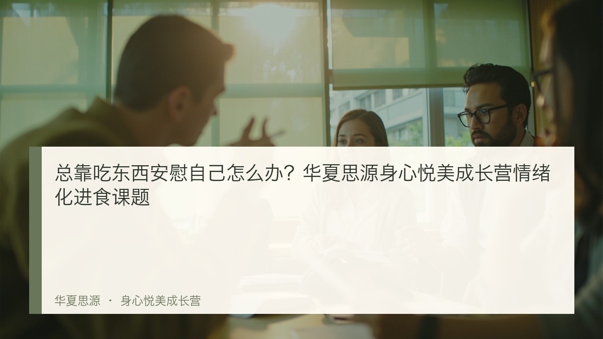 总靠吃东西安慰自己怎么办?华夏思源身心悦美成长营情绪化进食课题