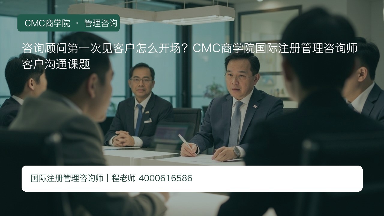 咨询顾问第一次见客户怎么开场?CMC商学院国际注册管理咨询师客户沟通课题