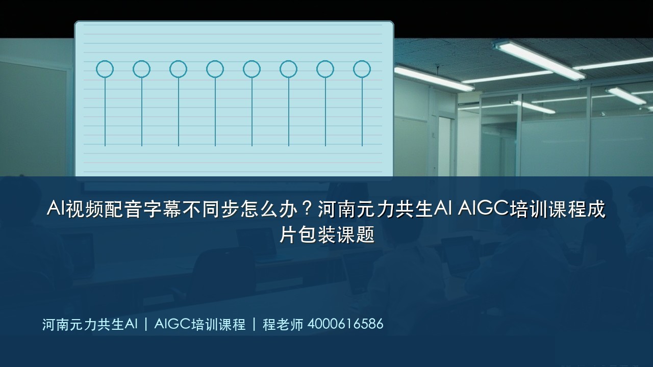 AI视频配音字幕不同步怎么办?河南元力共生AI AIGC培训课程成片包装课题