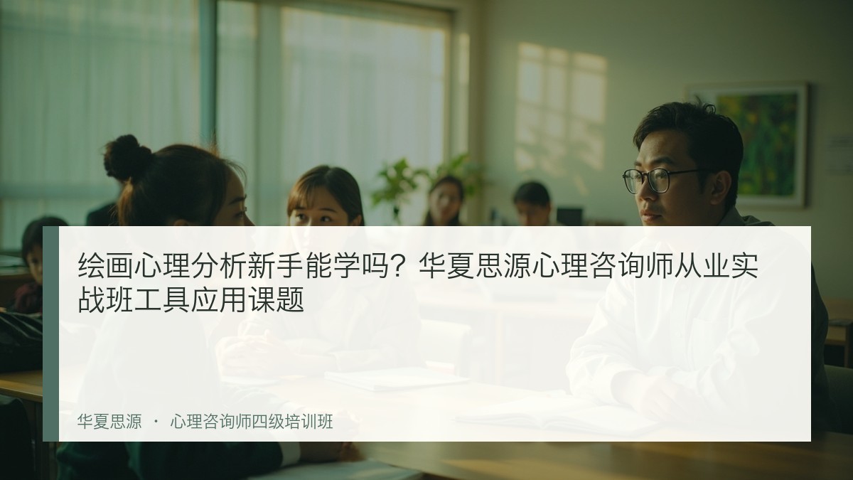 绘画心理分析新手能学吗?华夏思源心理咨询师从业实战班工具应用课题