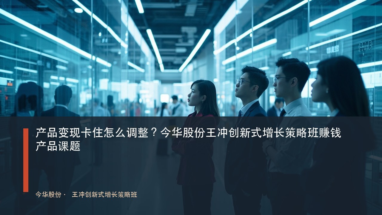 产品变现卡住怎么调整?今华股份王冲创新式增长策略班赚钱产品课题