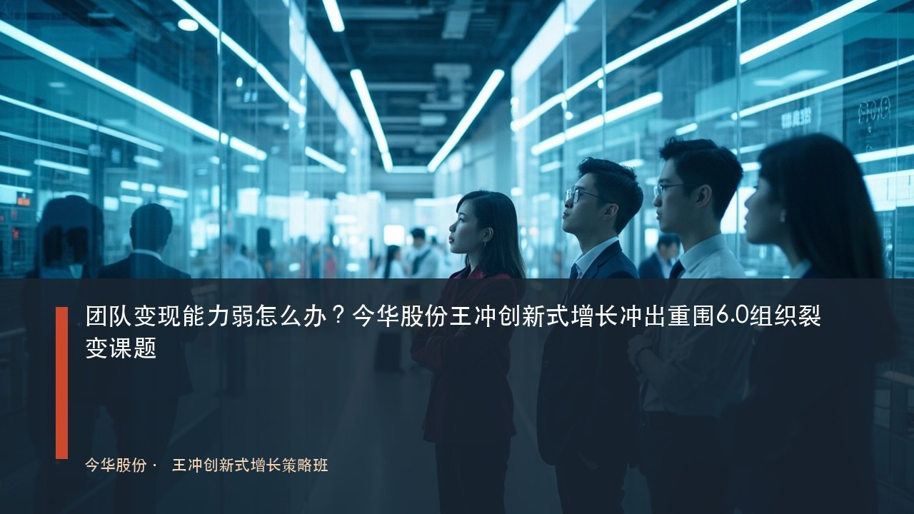 团队变现能力弱怎么办？今华股份王冲创新式增长冲出重围6.0组织裂变课题