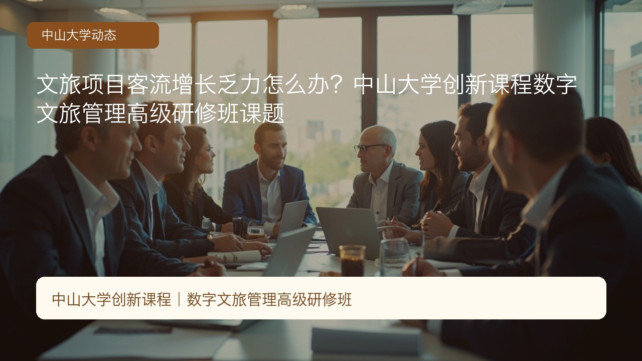 文旅项目客流增长乏力怎么办?中山大学创新课程数字文旅管理高级研修班课题