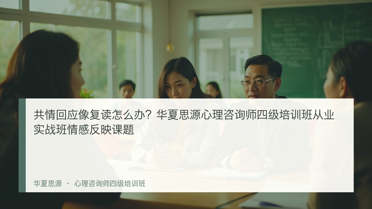 共情回应像复读怎么办？华夏思源心理咨询师四级培训班从业实战班情感反映课题
