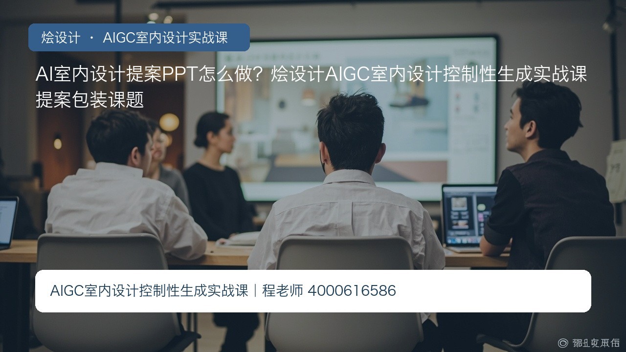 AI室内设计提案PPT怎么做?烩设计AIGC室内设计控制性生成实战课提案包装课题