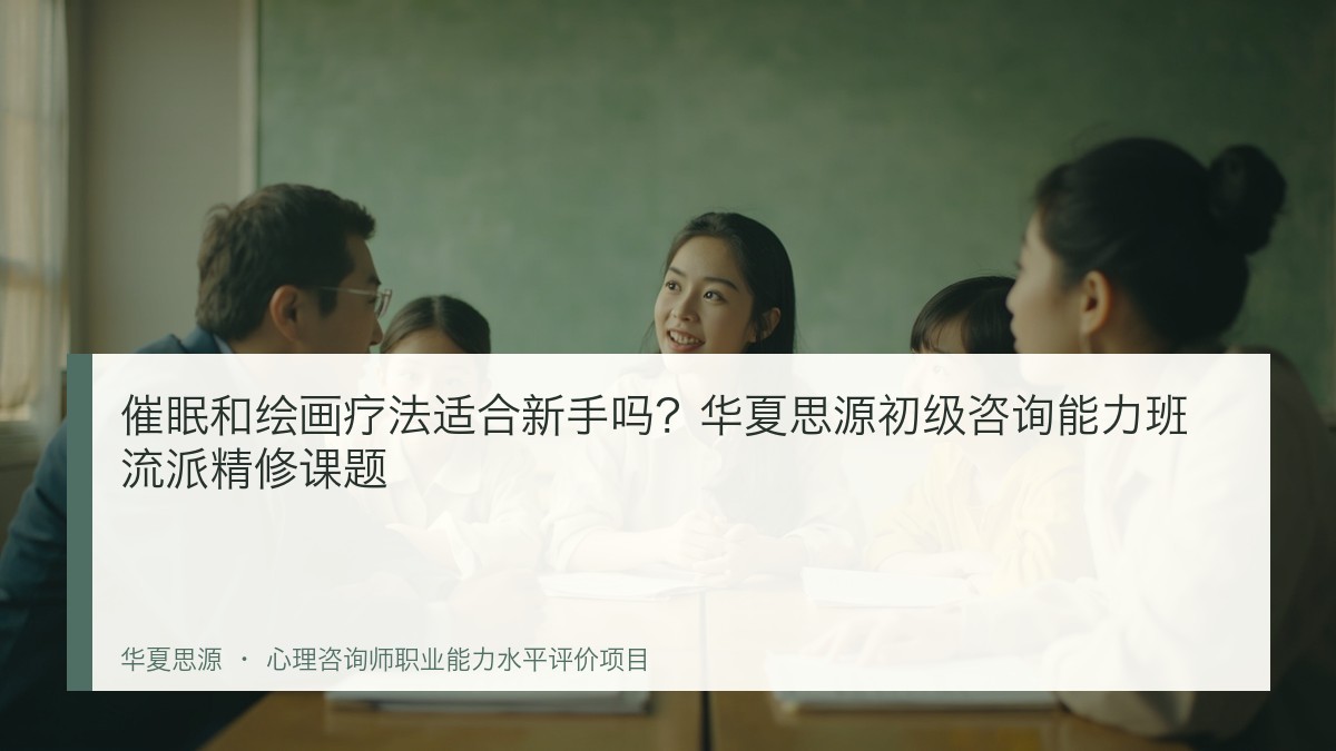 催眠和绘画疗法适合新手吗?华夏思源初级咨询能力班流派精修课题