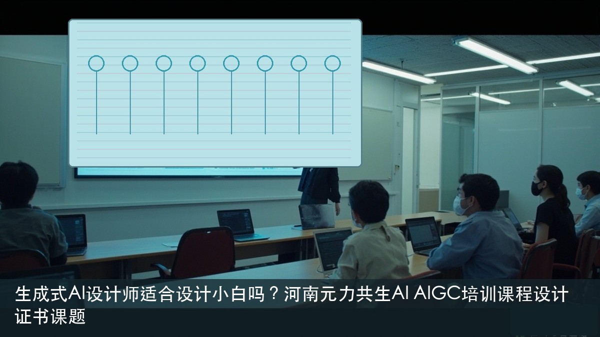 生成式AI设计师适合设计小白吗?河南元力共生AI AIGC培训课程设计证书课题
