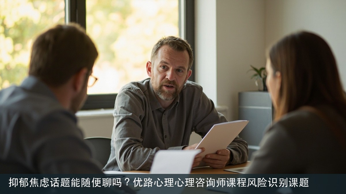 抑郁焦虑话题能随便聊吗?优路心理心理咨询师课程风险识别课题
