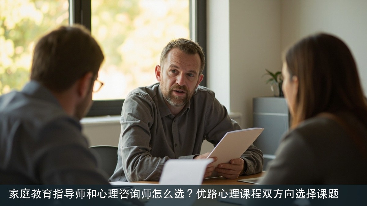 家庭教育指导师和心理咨询师怎么选?优路心理课程双方向选择课题