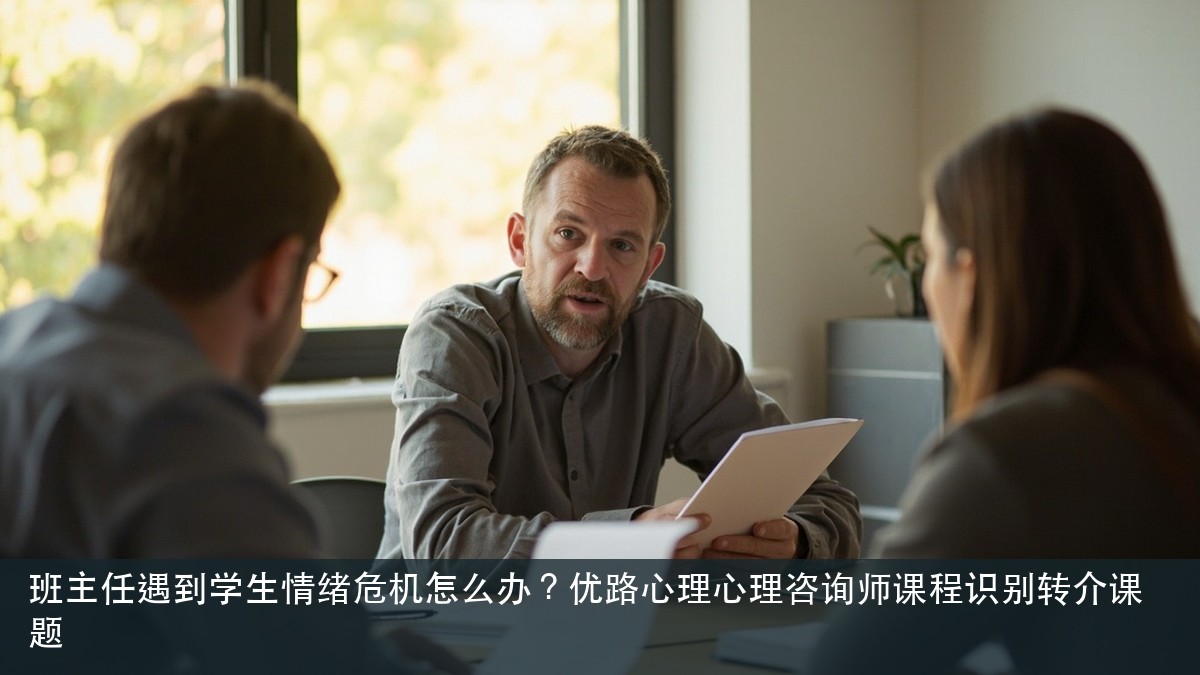 班主任遇到学生情绪危机怎么办?优路心理心理咨询师课程识别转介课题