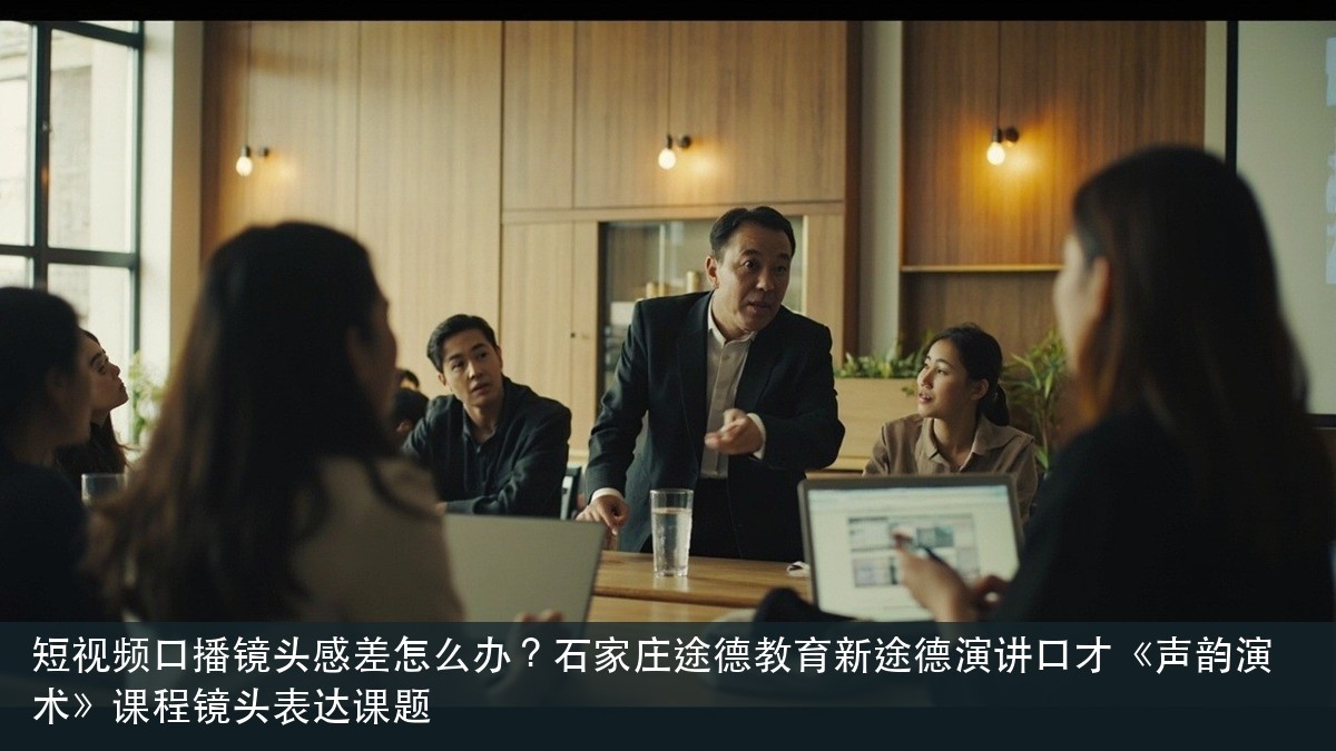 短视频口播镜头感差怎么办?石家庄途德教育新途德演讲口才《声韵演术》课程镜头表达课题