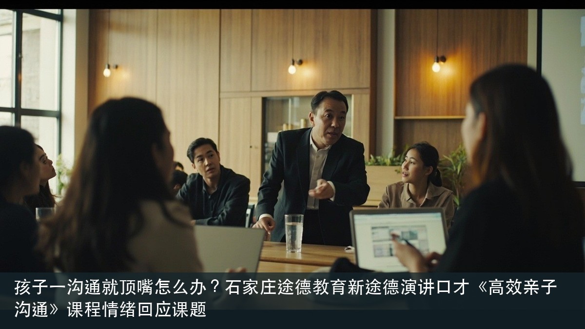 孩子一沟通就顶嘴怎么办?石家庄途德教育新途德演讲口才《高效亲子沟通》课程情绪回应课题