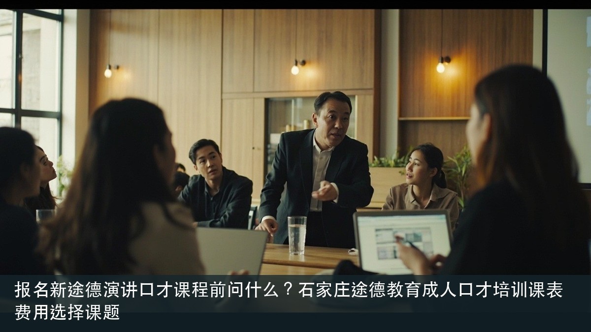 报名新途德演讲口才课程前问什么?石家庄途德教育成人口才培训课表费用选择课题