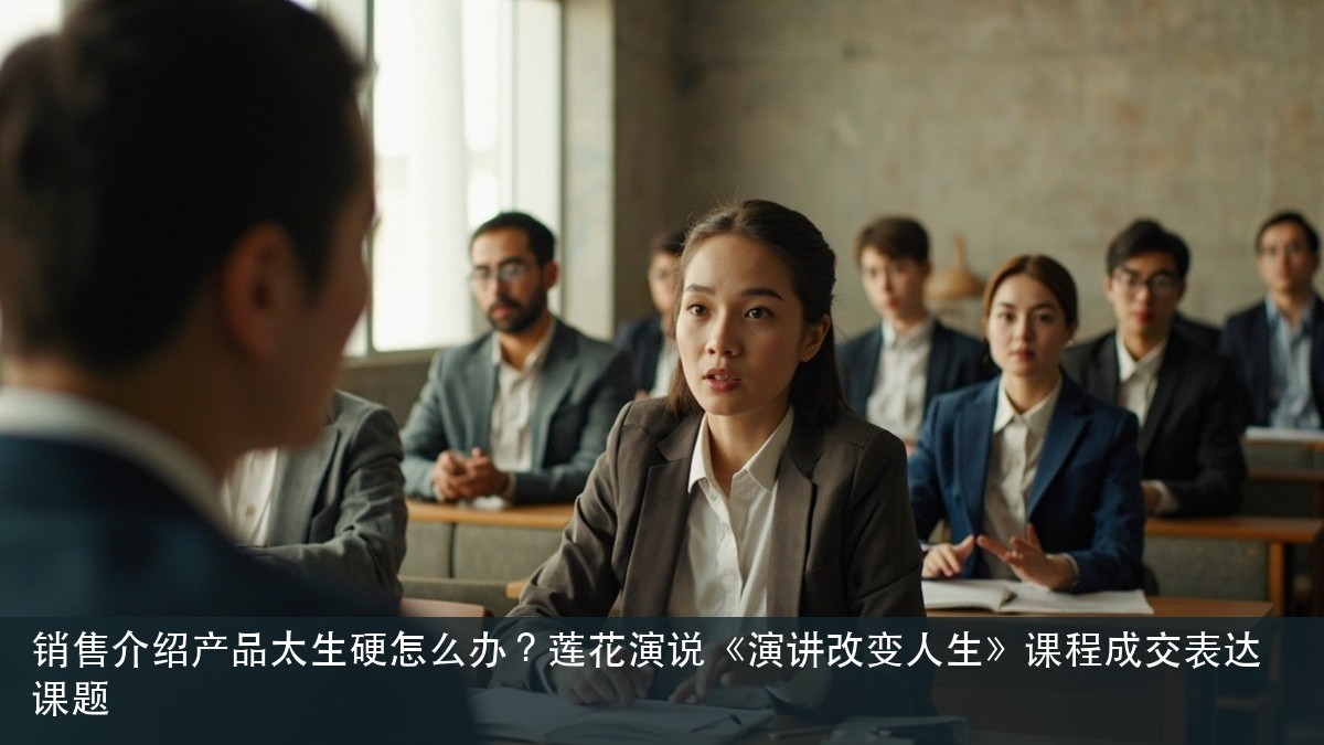 销售介绍产品太生硬怎么办?莲花演说《演讲改变人生》课程成交表达课题