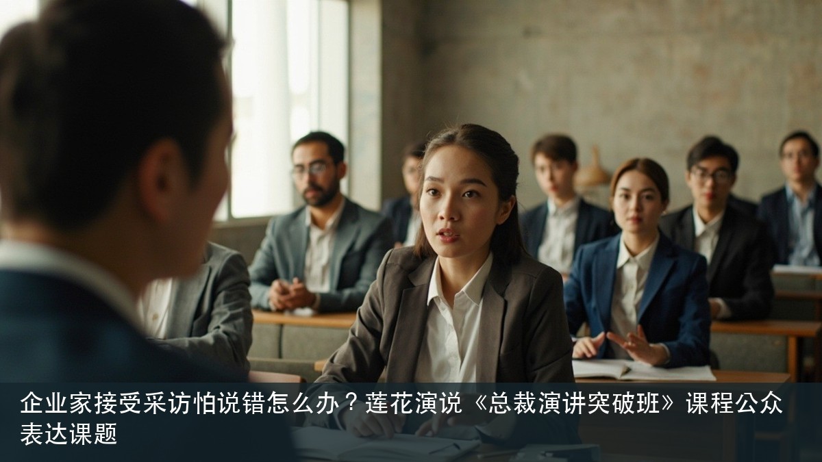 企业家接受采访怕说错怎么办?莲花演说《总裁演讲突破班》课程公众表达课题