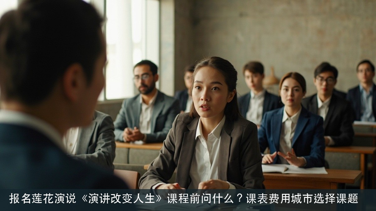 报名莲花演说《演讲改变人生》课程前问什么？课表费用城市选择课题