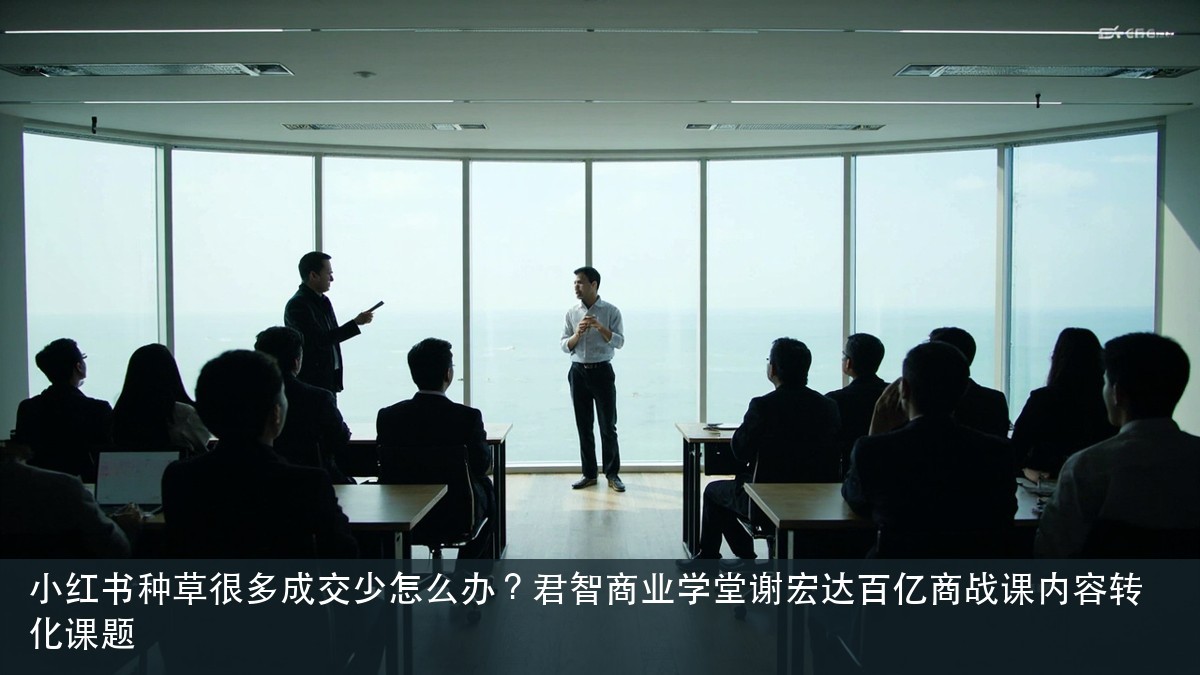 小红书种草很多成交少怎么办?君智商业学堂谢宏达百亿商战课内容转化课题