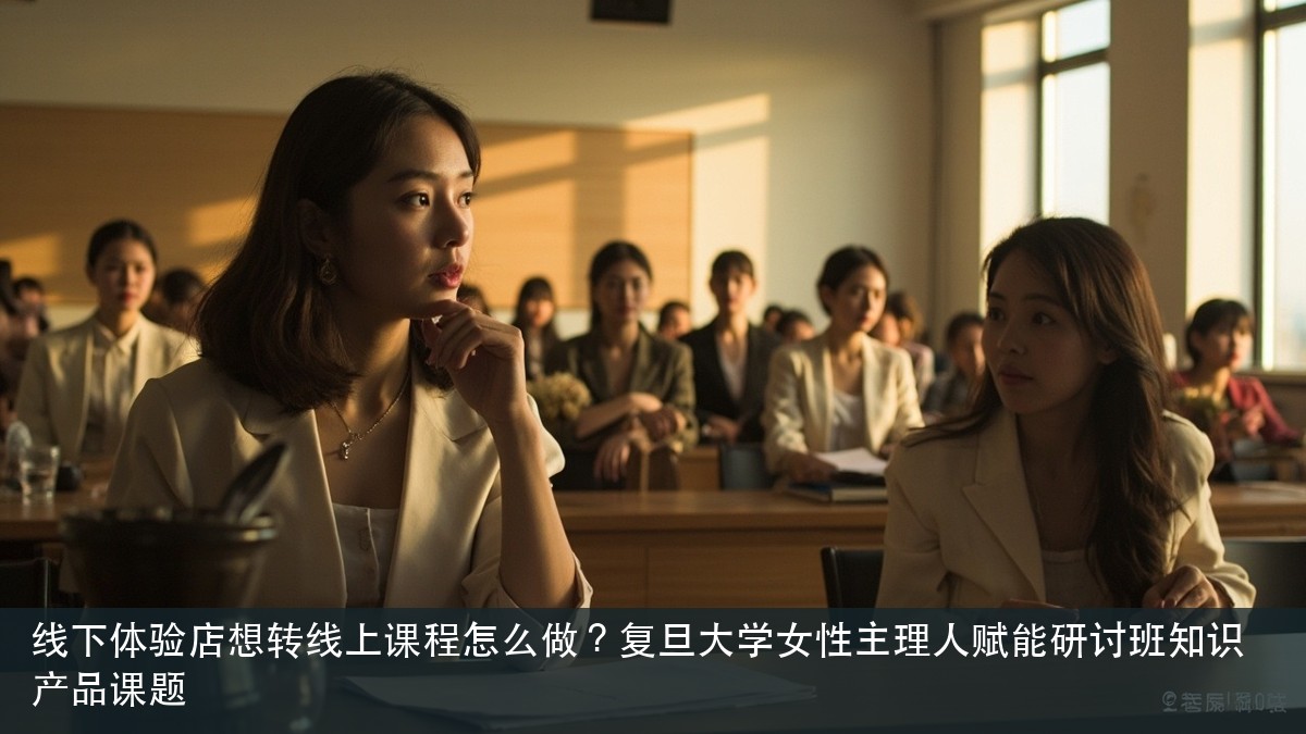 线下体验店想转线上课程怎么做?复旦大学女性主理人赋能研讨班知识产品课题