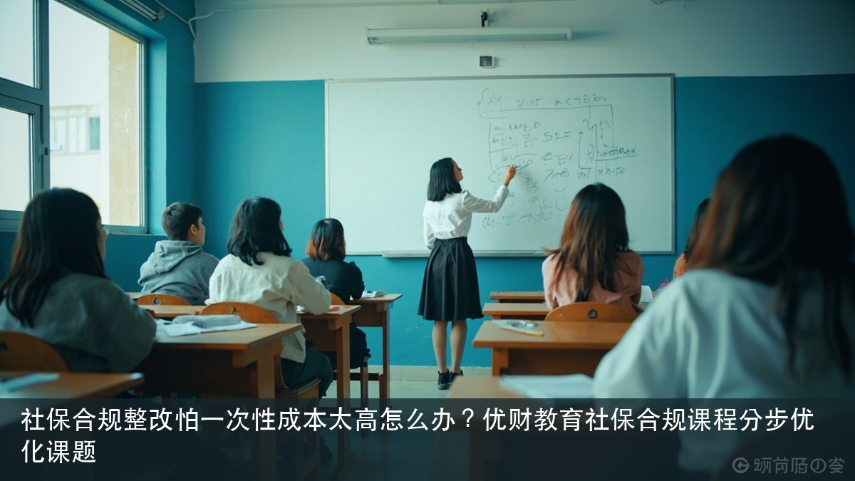 社保合规整改怕一次性成本太高怎么办?优财教育社保合规课程分步优化课题