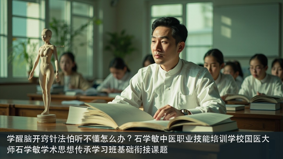 学醒脑开窍针法怕听不懂怎么办?石学敏中医职业技能培训学校国医大师石学敏学术思想传承学习班基础衔接课题