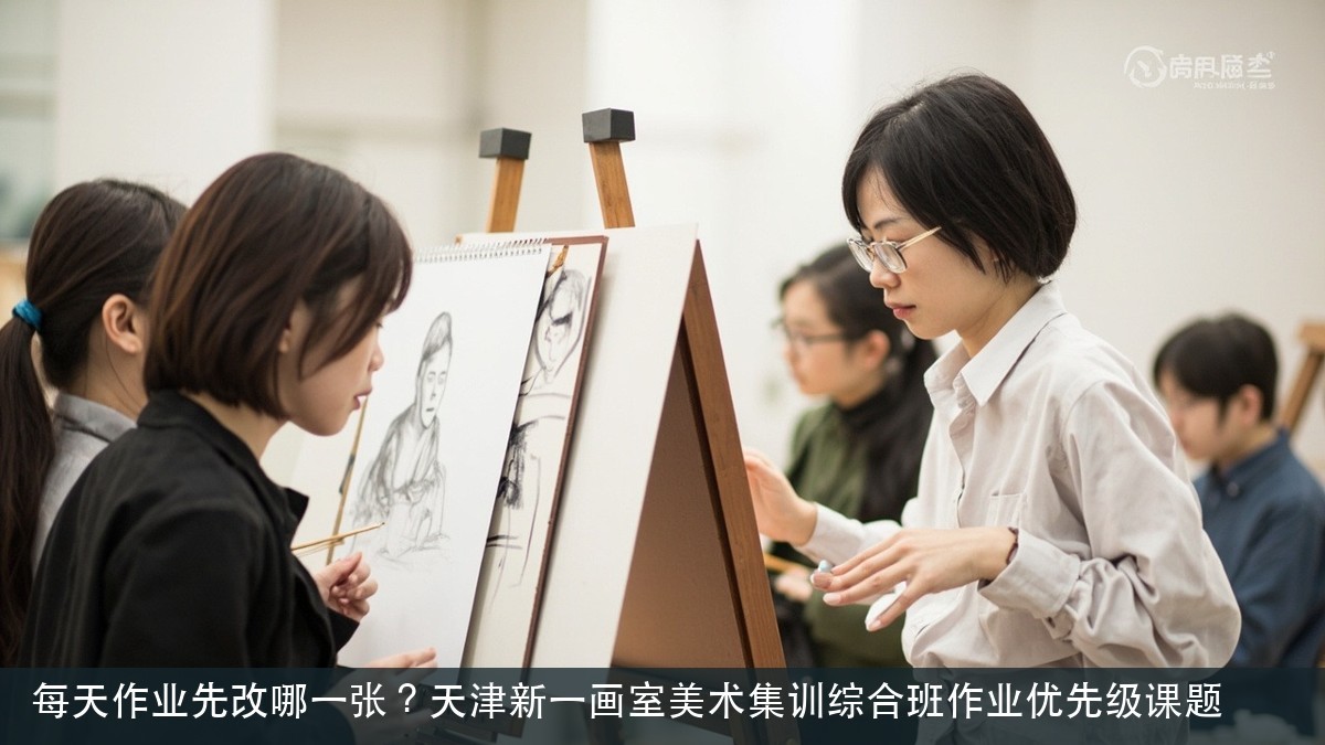 每天作业先改哪一张?天津新一画室美术集训综合班作业优先级课题