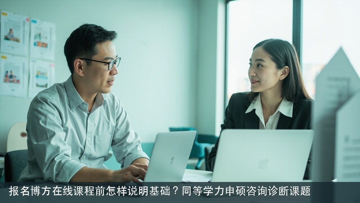 报名博方在线课程前怎样说明基础?同等学力申硕咨询诊断课题